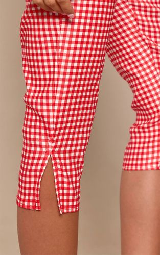 Red Ensemble Coordonné Pantalon Capri Imprimé Vichy | Taille 38 - PrettyLittleThing - Modalova
