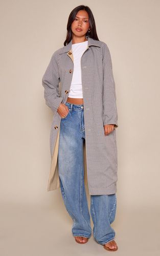 Trench-coat Réversible À Carreaux | Taille XS - PrettyLittleThing - Modalova