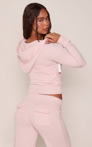 Pink Sweat À Casynthétiqueche Ajusté Zippé En Molleton Bouclette | Taille XL - PrettyLittleThing - Modalova