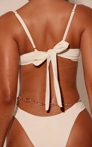 Cream Haut De Bikini Avec Détail Anneau En O | Taille 36 - PrettyLittleThing - Modalova