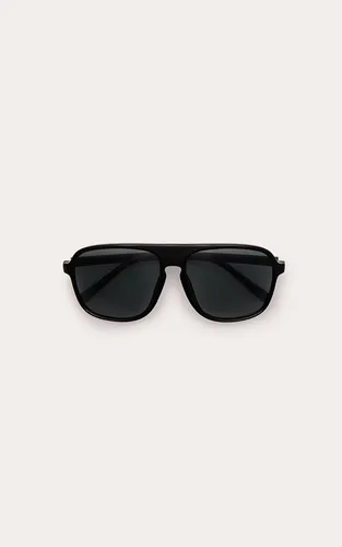 Black Lunettes Aviateur Surdimensionnées Monture Verres Verts - PrettyLittleThing - Modalova