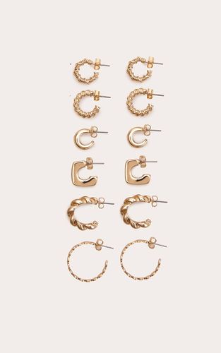 Gold Lot Multi-paires De Créoles Assorties - PrettyLittleThing - Modalova
