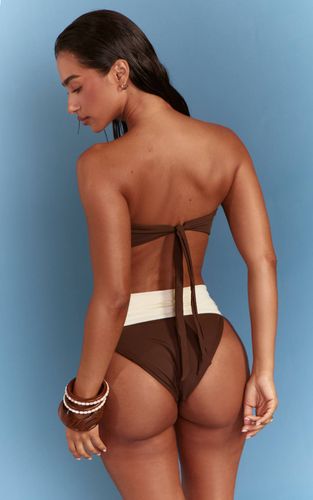 Bas De Bikini Taille Haute Contrastés | Taille 32 - PrettyLittleThing - Modalova