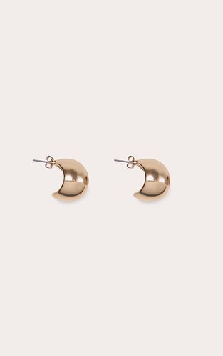 Gold Boucles D'oreilles Synthétiqueces Dôme Bombées Lisses - PrettyLittleThing - Modalova