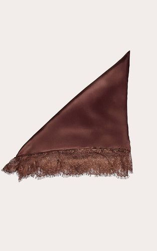 Foulard Long En Satin Avec Bordure En Dentelle - PrettyLittleThing - Modalova
