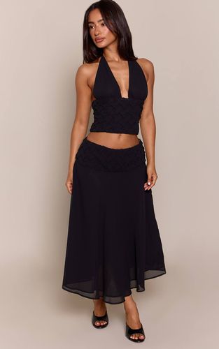 Black Jupe Longue Transparente À Ceinture Tissée Petite | Taille 42 - PrettyLittleThing - Modalova
