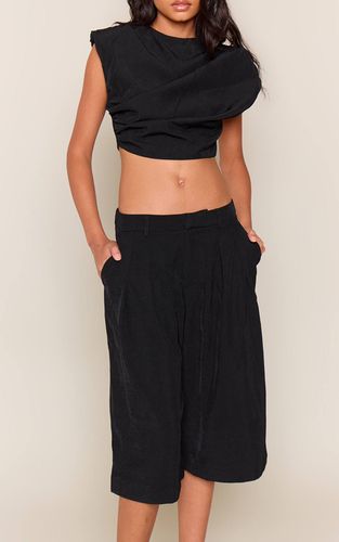 Black Short Long Tailleur À Double Pli | Taille 42 - PrettyLittleThing - Modalova