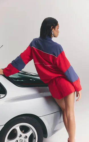 Red Veste De Survêtement En Shell À Col Montant Avec Imprimé Project | Taille XS - PrettyLittleThing - Modalova