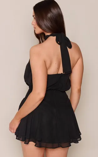 Black Robe Mini Trapèze Col Montant Shape | Taille 34 - PrettyLittleThing - Modalova