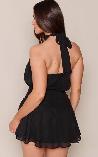 Black Robe Mini Trapèze Col Montant Shape | Taille 36 - PrettyLittleThing - Modalova