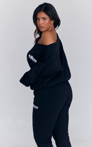 Black Sweat Top Épaules Dénudées Shape Editions | Taille XS - PrettyLittleThing - Modalova