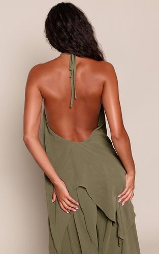 Khaki Haut Asymétrique Fluide À Détail Ornemental Coordonné | Taille 36 - PrettyLittleThing - Modalova