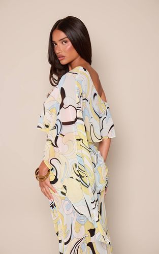 Blue Ensemble Coordonné Haut Cape En Mousseline Imprimé Tourbillon | Taille 42 - PrettyLittleThing - Modalova