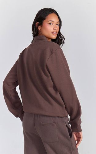 Sweat-shirt Polo En Molleton De Coton Avec Boutons | Taille XS - PrettyLittleThing - Modalova