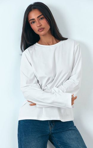 White Haut À Manches Longues Oversize En Coton Doux | Taille 42 - PrettyLittleThing - Modalova