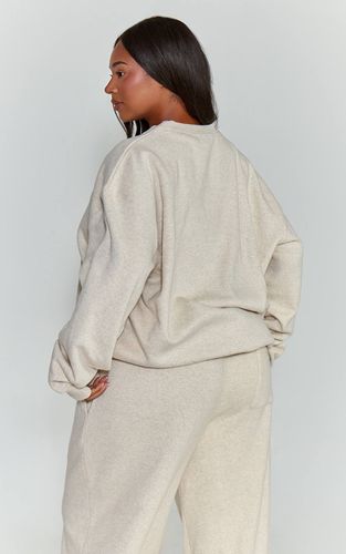 Oatmeal Sweat-shirt Synthétiquell Grande Taille | Taille 2XL - PrettyLittleThing - Modalova