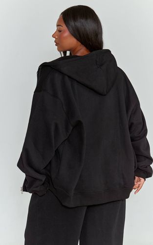 Black Sweat À Casynthétiqueche Zippé Intégral Grande Taille | Taille 2XL - PrettyLittleThing - Modalova