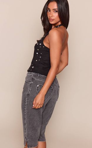 Black Haut Petite Col Licou En Mousseline À Détails Cloutés | Taille 42 - PrettyLittleThing - Modalova
