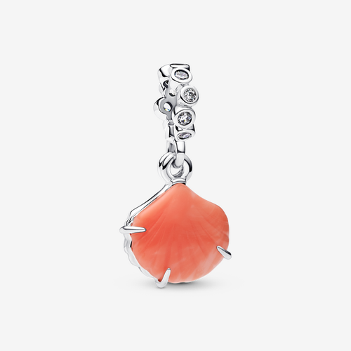 Charm Pendant Double Coquillage Couleur Corail - Pandora - Modalova