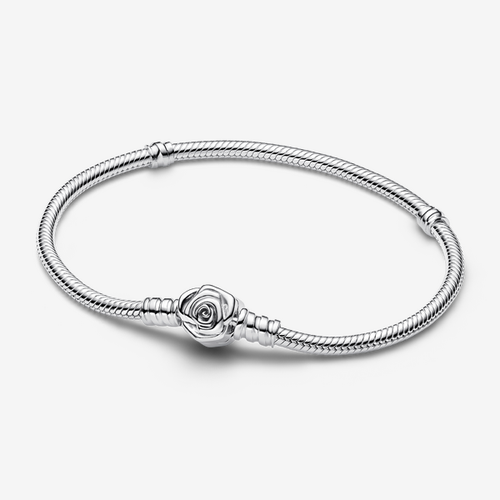 Bracelet Maille Serpent Fermoir Rose Moments - Pandora - Modalova