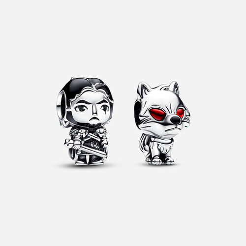 Ensemble de charms Game of Thrones Jon Snow & Loup Géant Fantôme - Pandora - Modalova