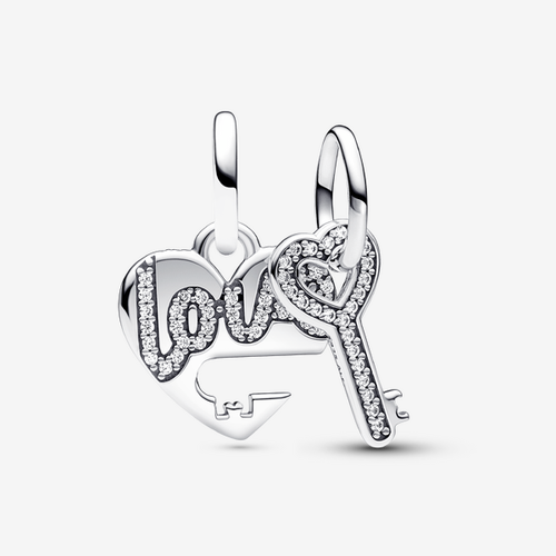 Charm Pendant Cœur & Clé Séparable - Pandora - Modalova