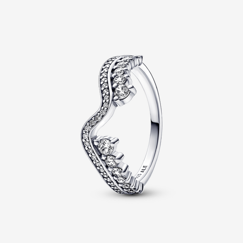 Bague Vague Asymétrique Scintillante - Pandora - Modalova