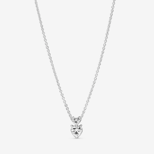 Collier Pendentif Cœur Double Scintillant - Pandora - Modalova