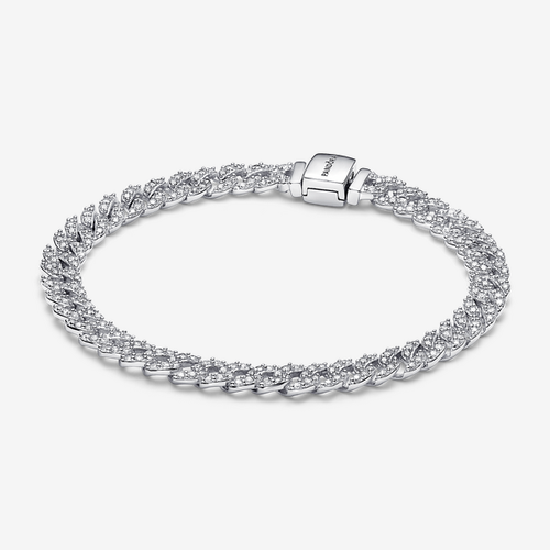 Bracelet Maille Cubaine Pavé Timeless - Pandora - Modalova