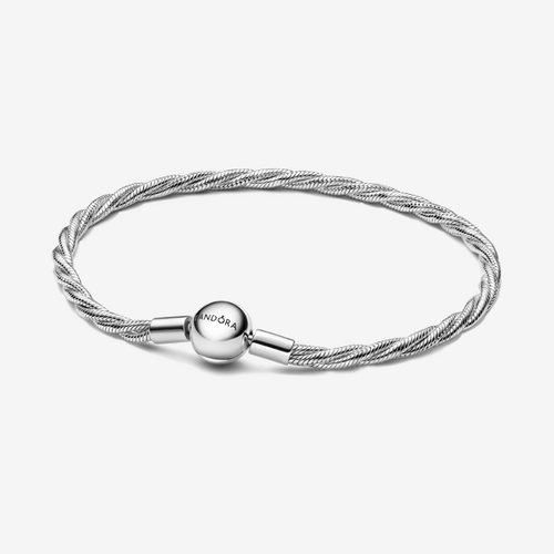 Bracelet Maille Serpent Torsadée Fermoir Rond - Pandora - Modalova