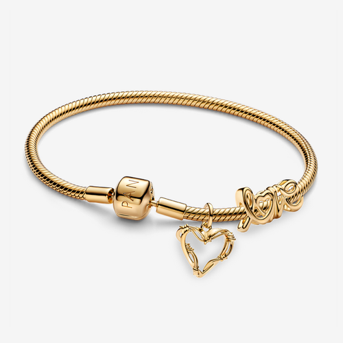 Bracelet Composé Cœur Fil de Fer & Amour Manuscrit - Pandora - Modalova