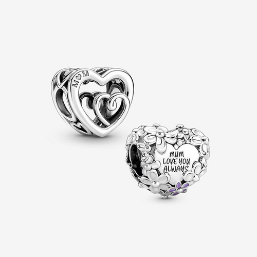 Coffret Cadeau Charms Mum Infinity Cœurs et Marguerite - Pandora - Modalova