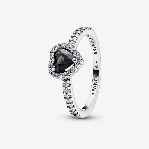 Bague Cœur Noir Surélevé - Pandora - Modalova