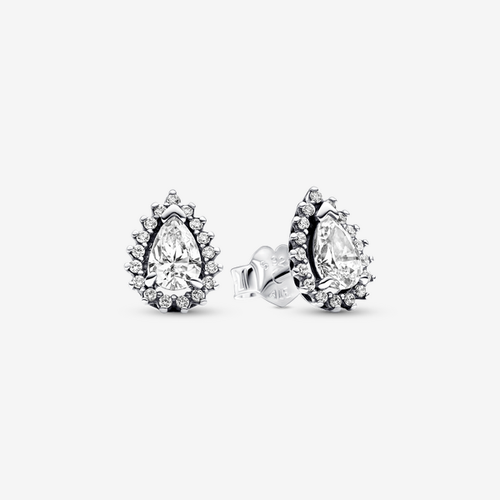 Clous d’Oreilles Halo Poires Scintillantes - Pandora - Modalova