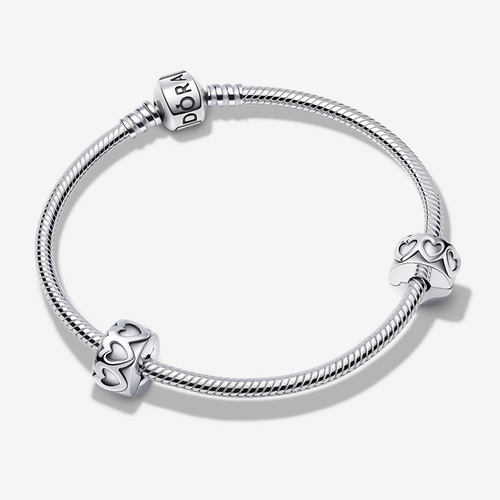 Bracelet Composé Charms Clip Couronne de Cœurs - Pandora - Modalova