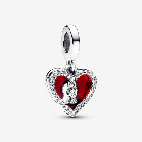 Charm Pendant Double Cœur et Serrure - Pandora - Modalova