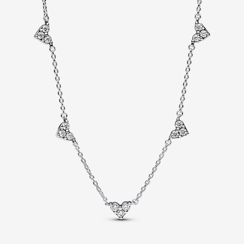 Collier Chaîne Station Cœur Triple Pierre - Pandora - Modalova