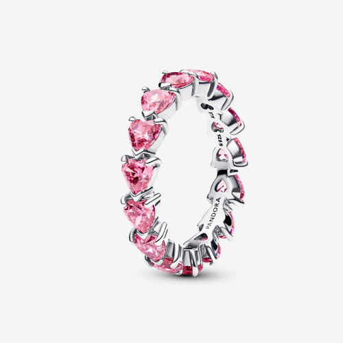 Bague Couronne de Cœurs Roses - Pandora - Modalova