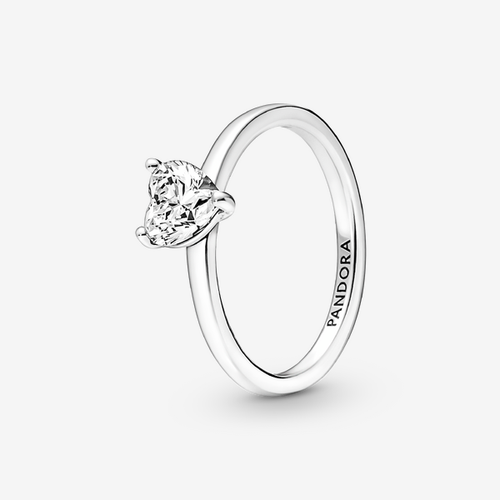 Bague Solitaire Cœur Scintillant - Pandora - Modalova