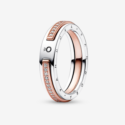 Bague Signature et Pavé Bimatière Signature - Pandora - Modalova