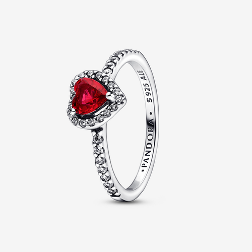 Bague Cœur Rouge Surélevé - Pandora - Modalova