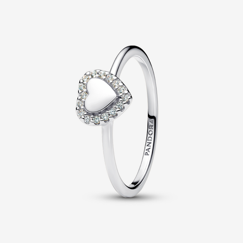 Bague Halo Cœur Gravable - Pandora - Modalova