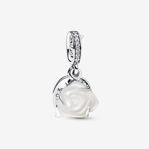 Charm Pendant Double Rose Blanche - Pandora - Modalova