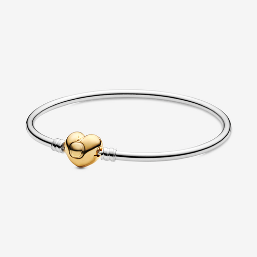 Bracelet Jonc Fermoir Cœur Logo - Pandora - Modalova