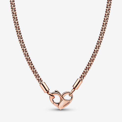 Collier Maille Cloutée Moments doré à l'or rose 585/1000e - Pandora - Modalova