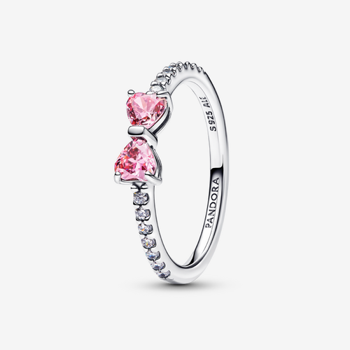 Bague Nœud Rose Scintillant - Pandora - Modalova