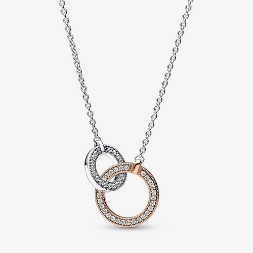 Collier Cercles Entrelacés Bimatière Signature - Pandora - Modalova