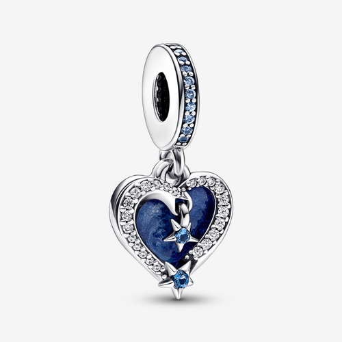 Charm Pendant Double Cœur Étoile Filante Céleste - Pandora - Modalova