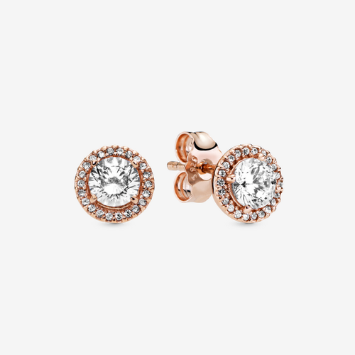 Clous d'Oreilles Halo Scintillant Ronds - Pandora - Modalova