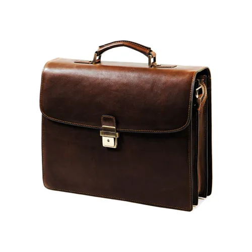 Porte document Cartable Arizona Cuir De Vachette Gras 3 Soufflets GH 5228 - Gerard Henon - Modalova